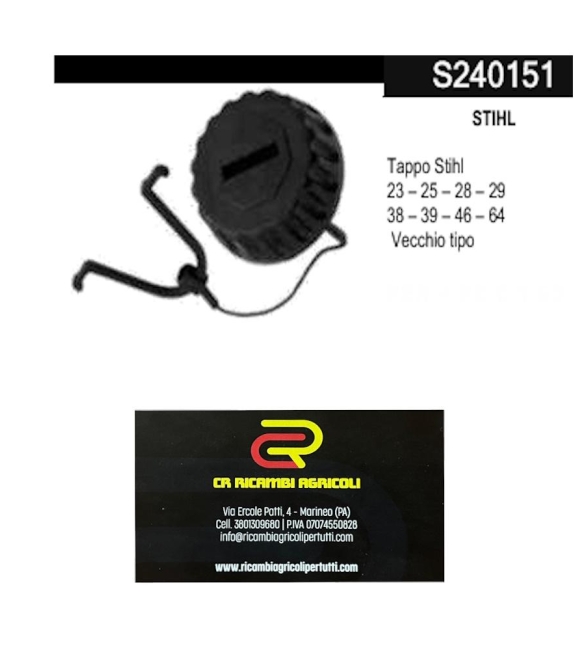 Immagine 0 di STIHL Tappo  23 – 25 – 28 – 29 38 – 39 – 46 – 64  Vecchio tipo