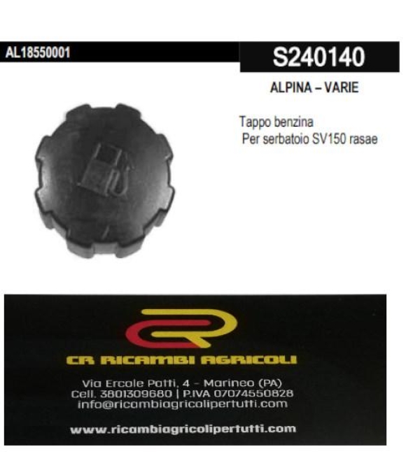 Immagine 0 di ALPINA – VARIE Tappo benzina Per serbatoio SV150 rasaerba
