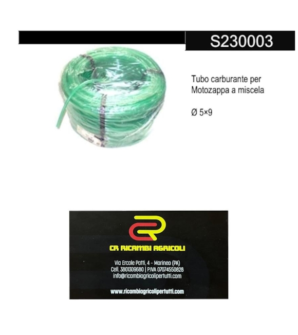 Immagine 0 di Tubo carburante per Motozappa a miscela Ø 5×9