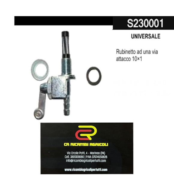 Immagine 0 di UNIVERSALE Rubinetto ad una via  attacco 10×1