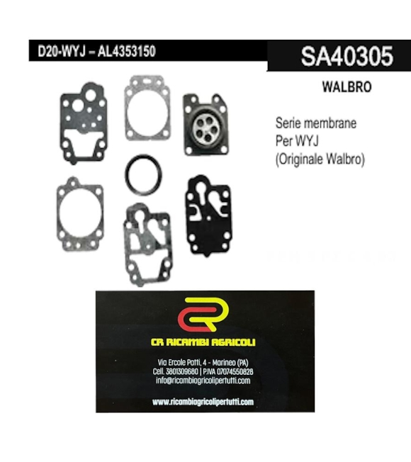 Immagine 0 di WALBRO membrane Per WYJ (Originale Walbro) D20-WYJ