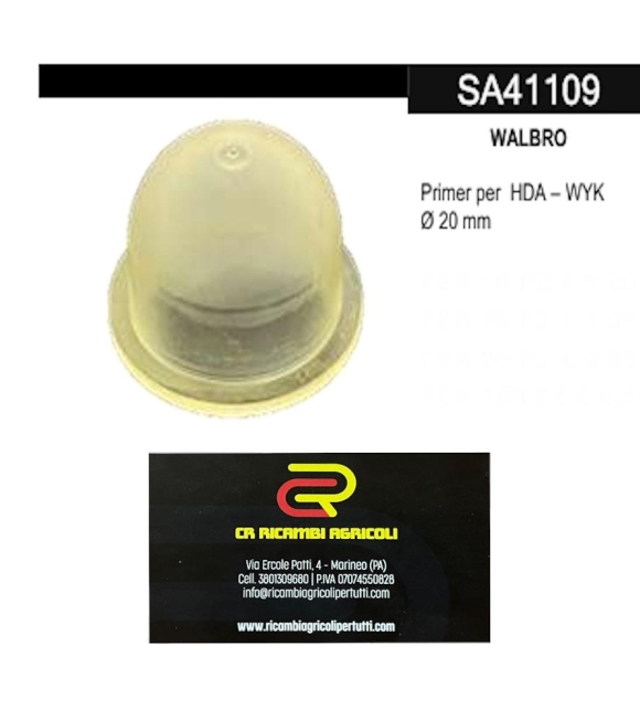 Immagine 0 di WALBRO Primer per HDA – WYK  Ø 20 mm  Walbro